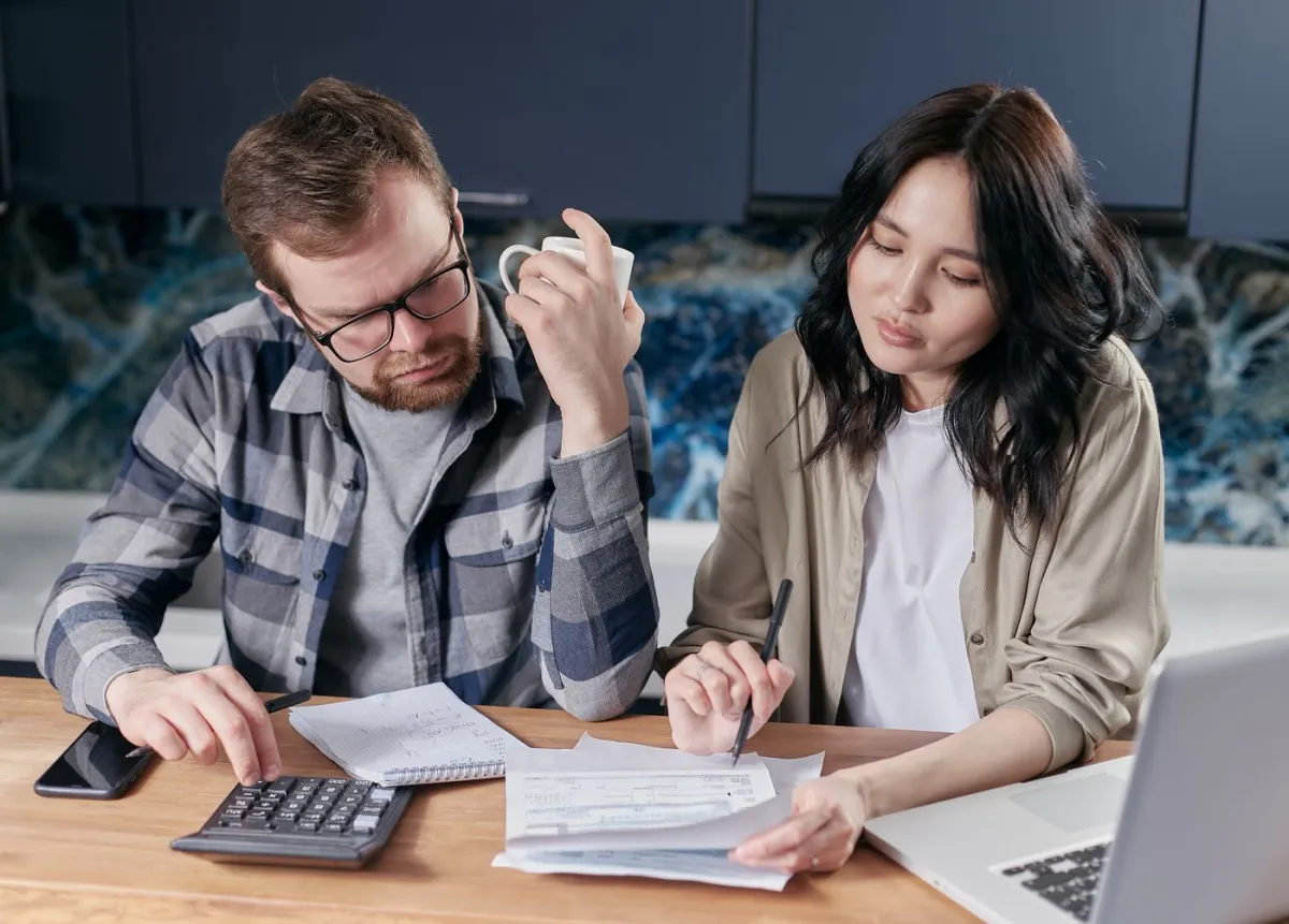 Client discussing adverse-credit mortgage options