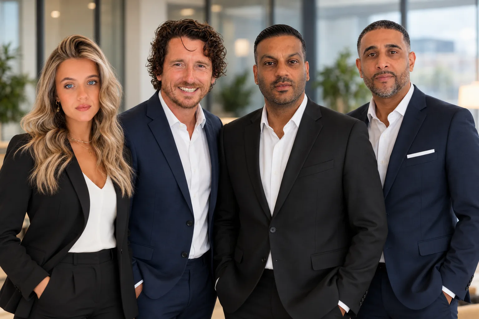 The Option Finance team: Ruby Chambers, Benjamin Kistell, Sukhvinder Tamber and Davi Thakar